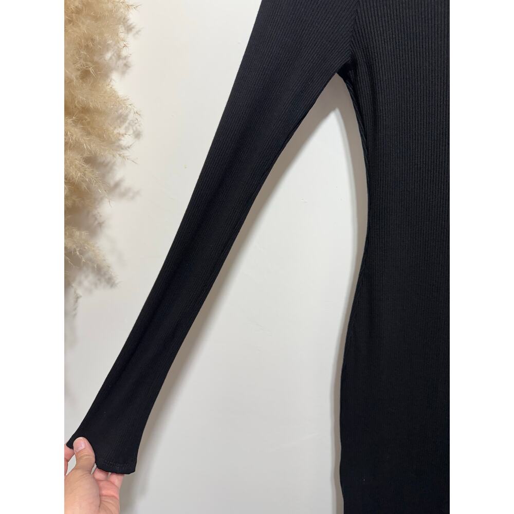 Lulus Go Beyond Basic Black Ribbed Snap Front Bod… - image 6